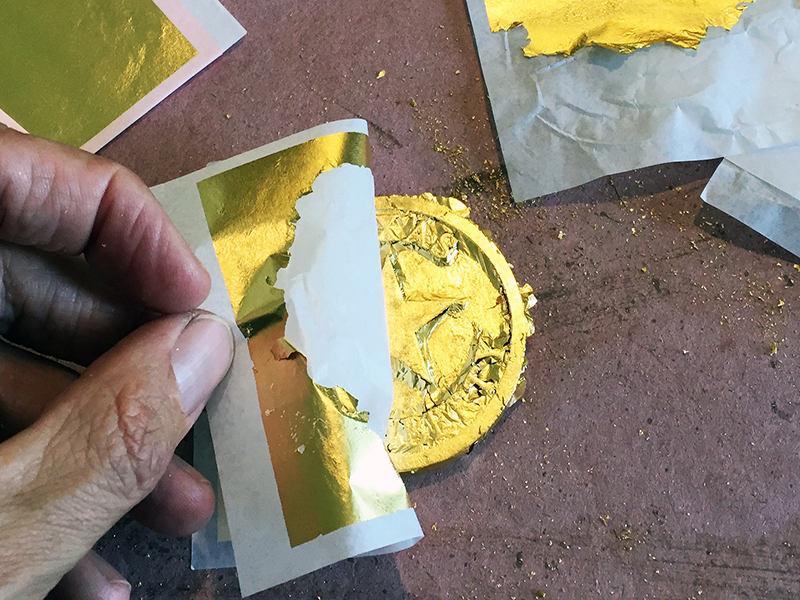 gold leaf on objects